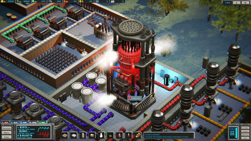 Nuclear Engineer Tycoon — plant overview