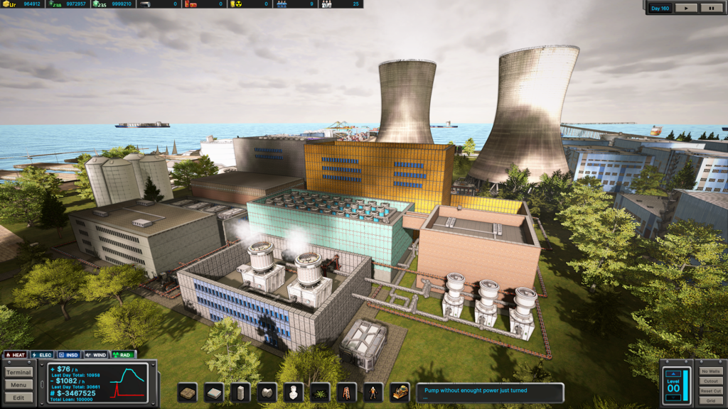 Nuclear Engineer Tycoon — plant overview