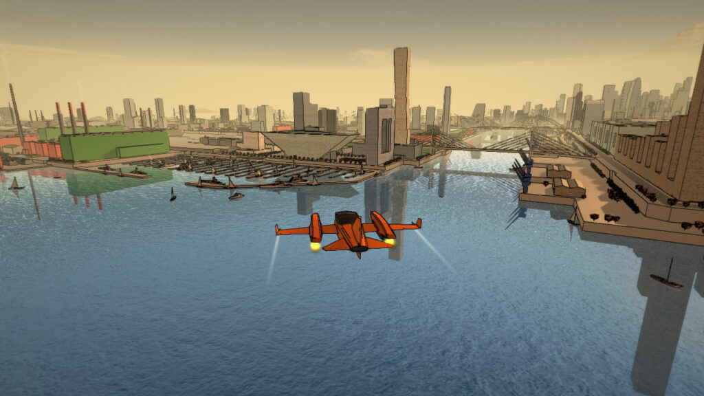 Infinite Skyline — helicopter over the city